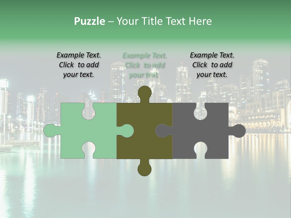 Holiday Destination Attraction Water Reflection PowerPoint Template