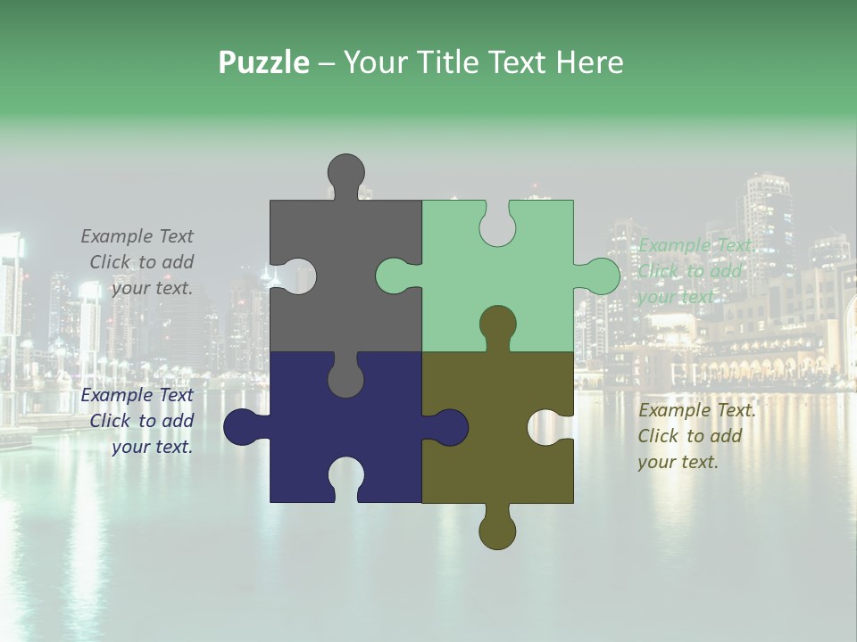 Holiday Destination Attraction Water Reflection PowerPoint Template