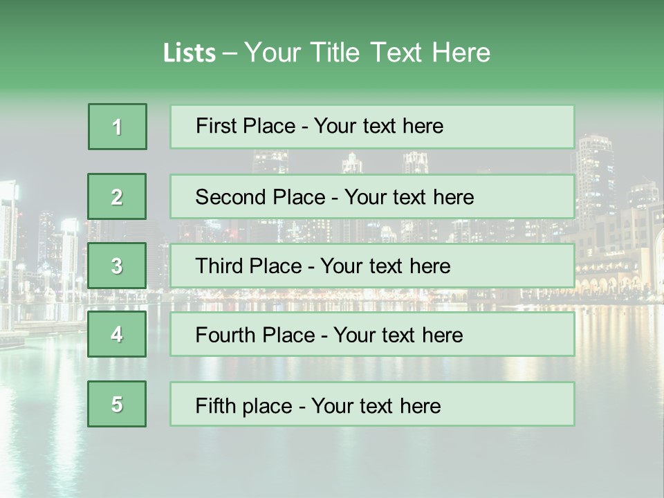 Holiday Destination Attraction Water Reflection PowerPoint Template