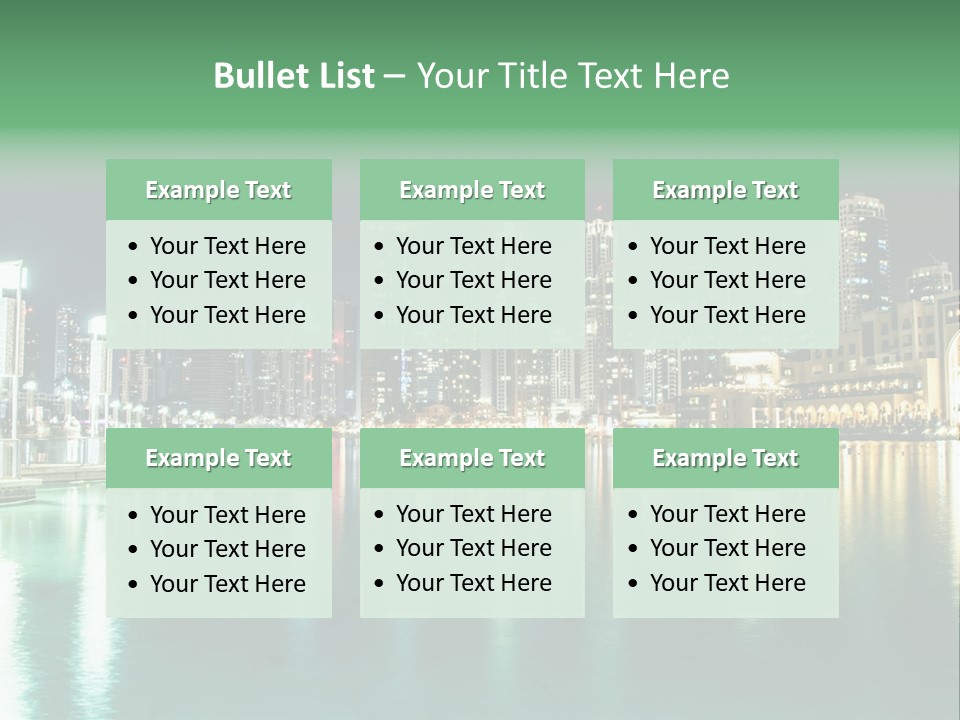Holiday Destination Attraction Water Reflection PowerPoint Template