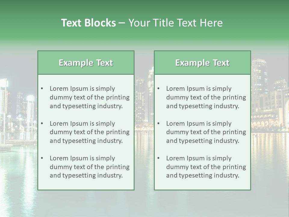 Holiday Destination Attraction Water Reflection PowerPoint Template