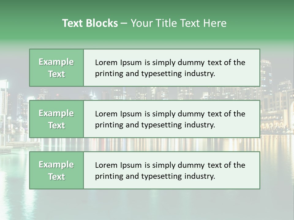 Holiday Destination Attraction Water Reflection PowerPoint Template