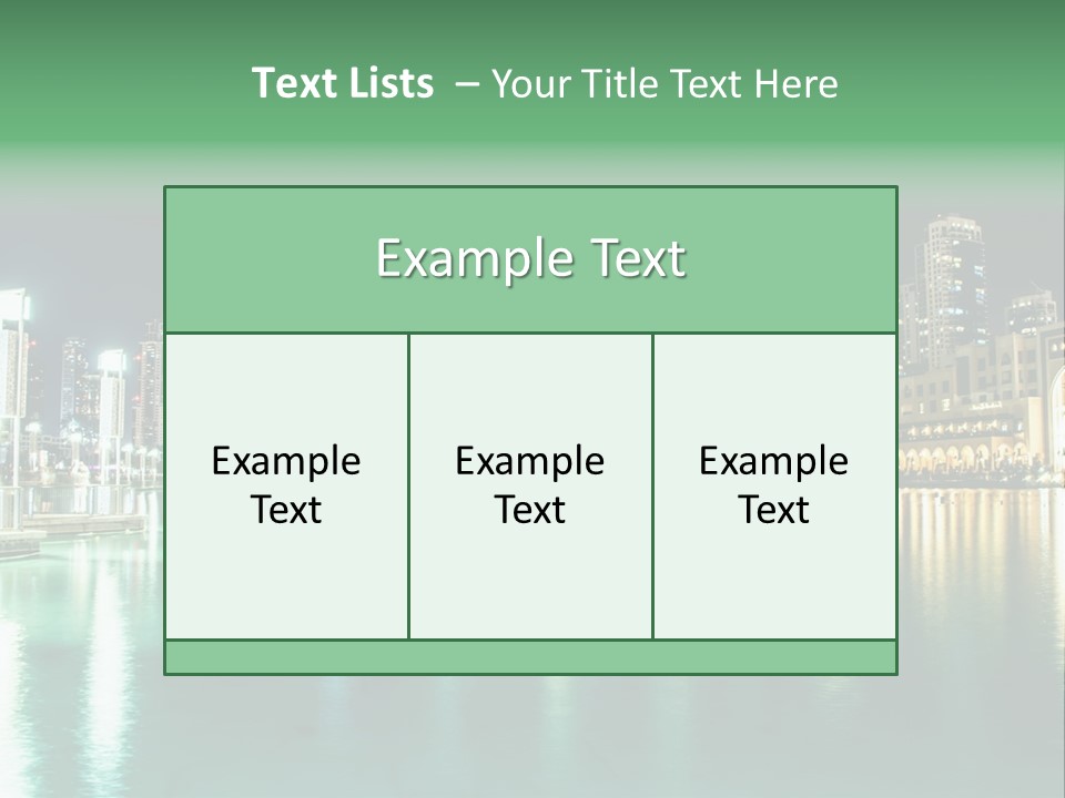 Holiday Destination Attraction Water Reflection PowerPoint Template