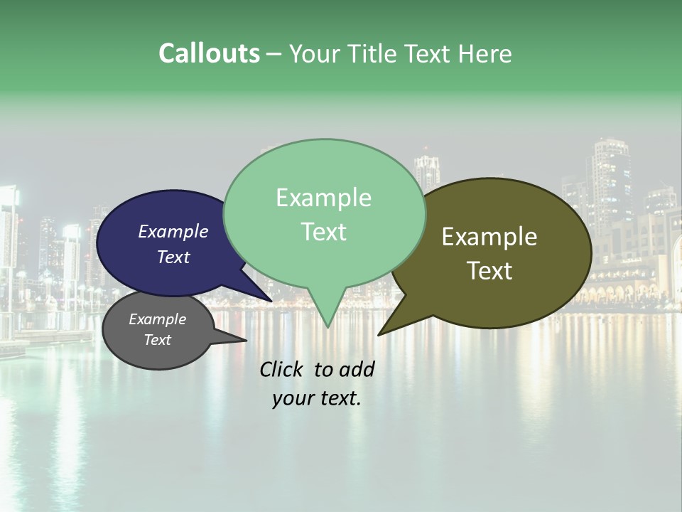 Holiday Destination Attraction Water Reflection PowerPoint Template