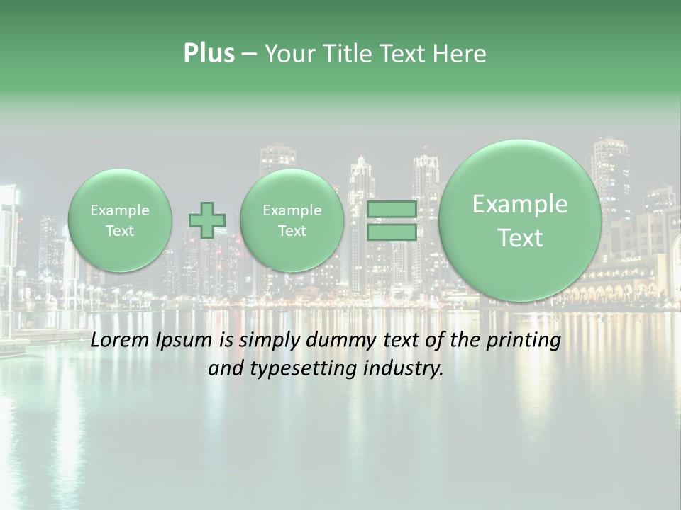 Holiday Destination Attraction Water Reflection PowerPoint Template