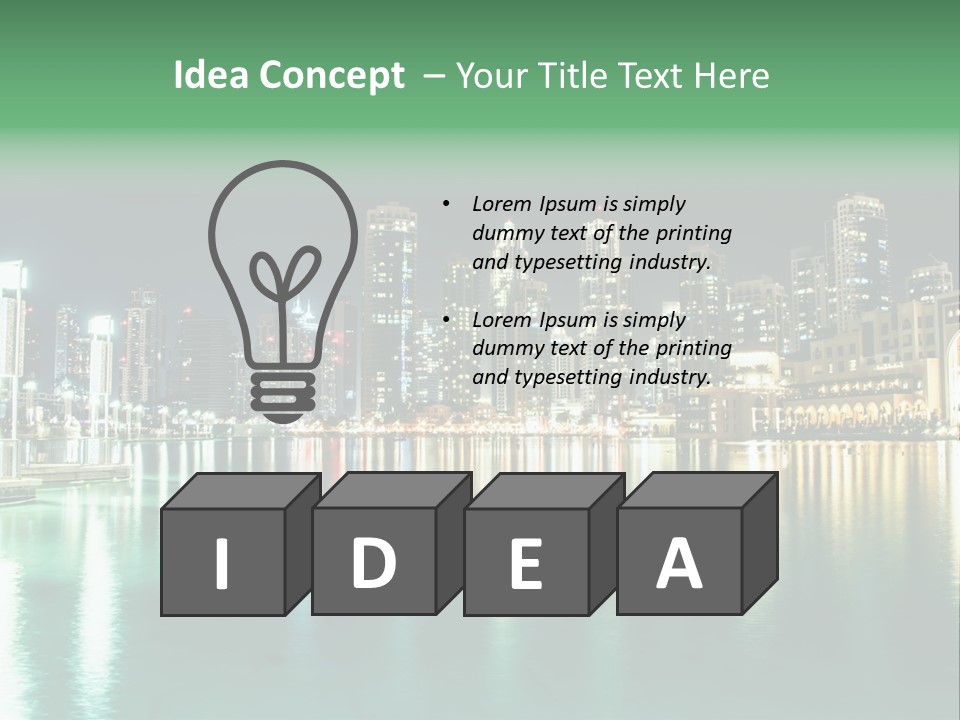 Holiday Destination Attraction Water Reflection PowerPoint Template