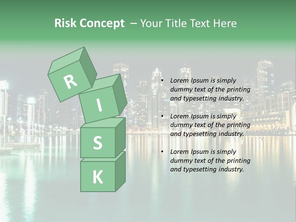 Holiday Destination Attraction Water Reflection PowerPoint Template