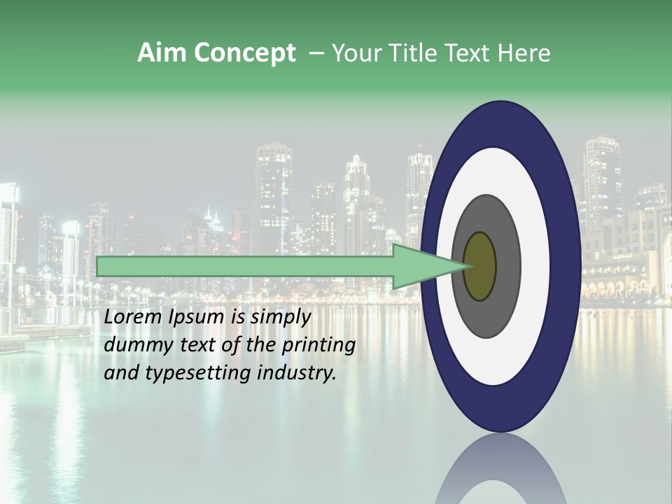 Holiday Destination Attraction Water Reflection PowerPoint Template