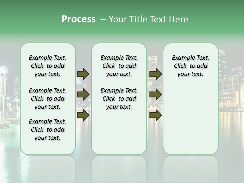 Holiday Destination Attraction Water Reflection PowerPoint Template