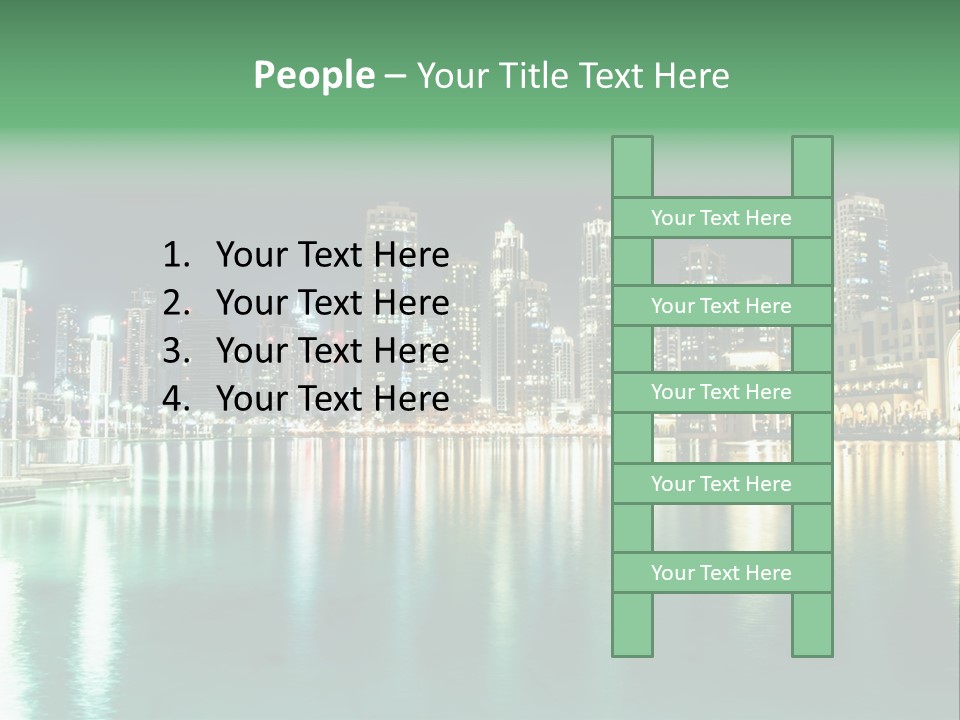 Holiday Destination Attraction Water Reflection PowerPoint Template