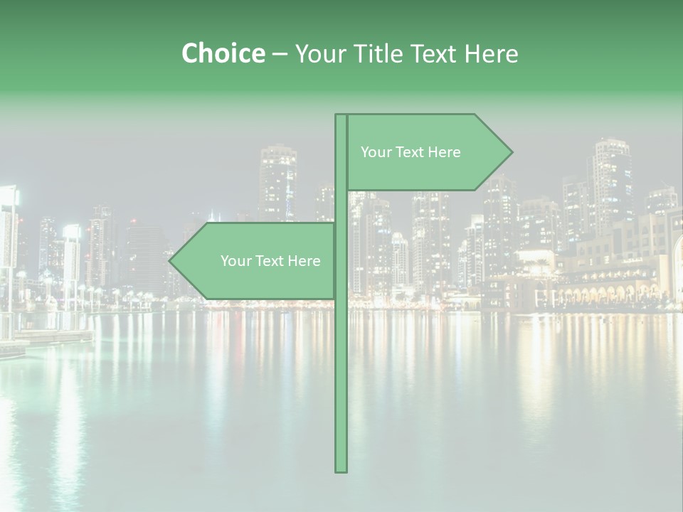 Holiday Destination Attraction Water Reflection PowerPoint Template