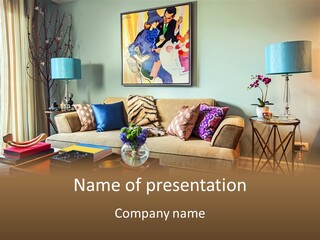 Lifestyle Decoration Furniture PowerPoint Template