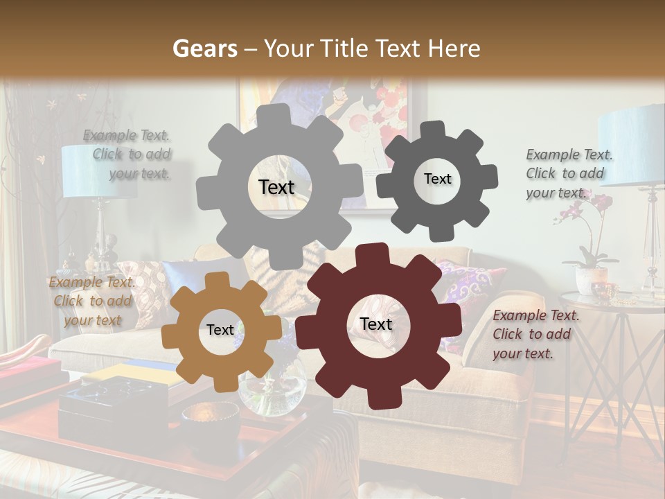 Lifestyle Decoration Furniture PowerPoint Template