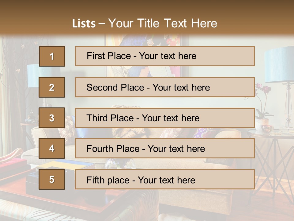 Lifestyle Decoration Furniture PowerPoint Template