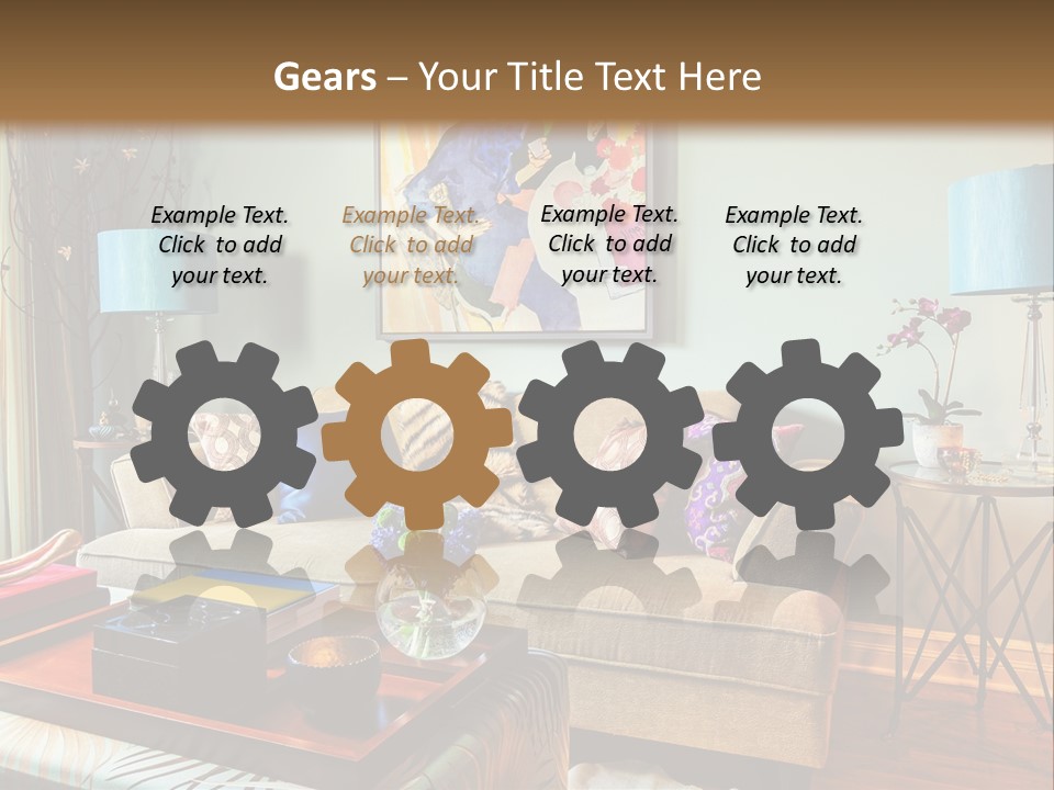 Lifestyle Decoration Furniture PowerPoint Template