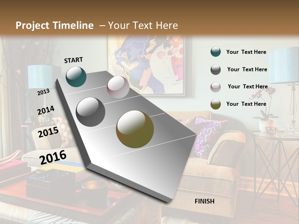 Lifestyle Decoration Furniture PowerPoint Template