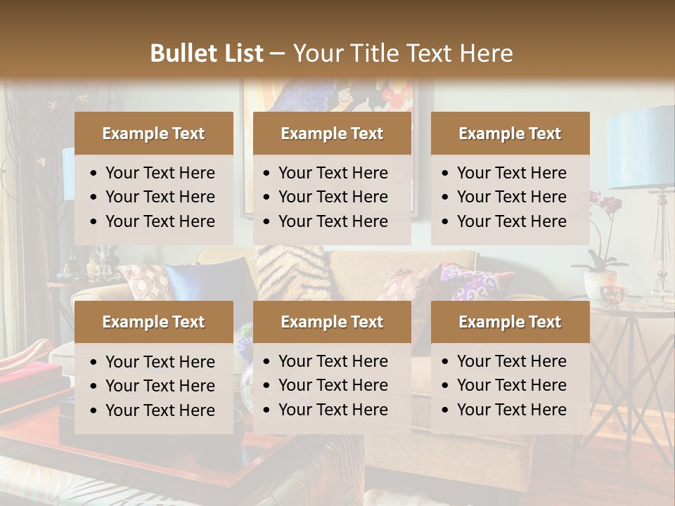 Lifestyle Decoration Furniture PowerPoint Template