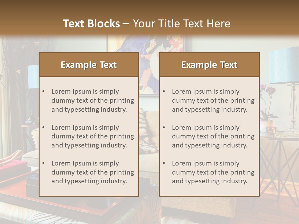 Lifestyle Decoration Furniture PowerPoint Template