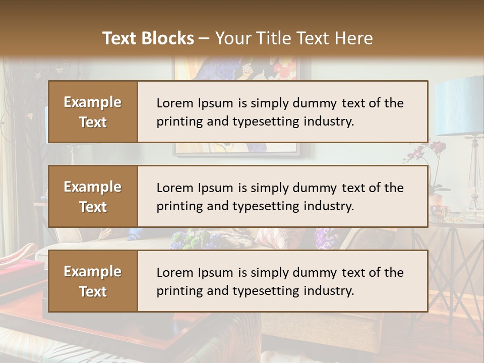 Lifestyle Decoration Furniture PowerPoint Template