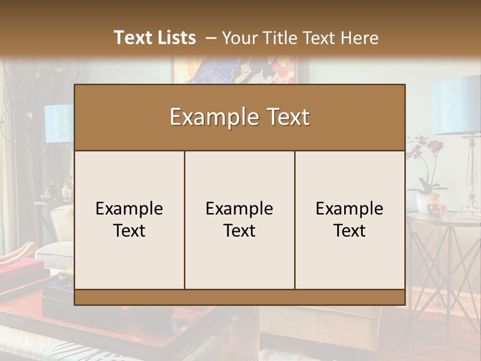 Lifestyle Decoration Furniture PowerPoint Template