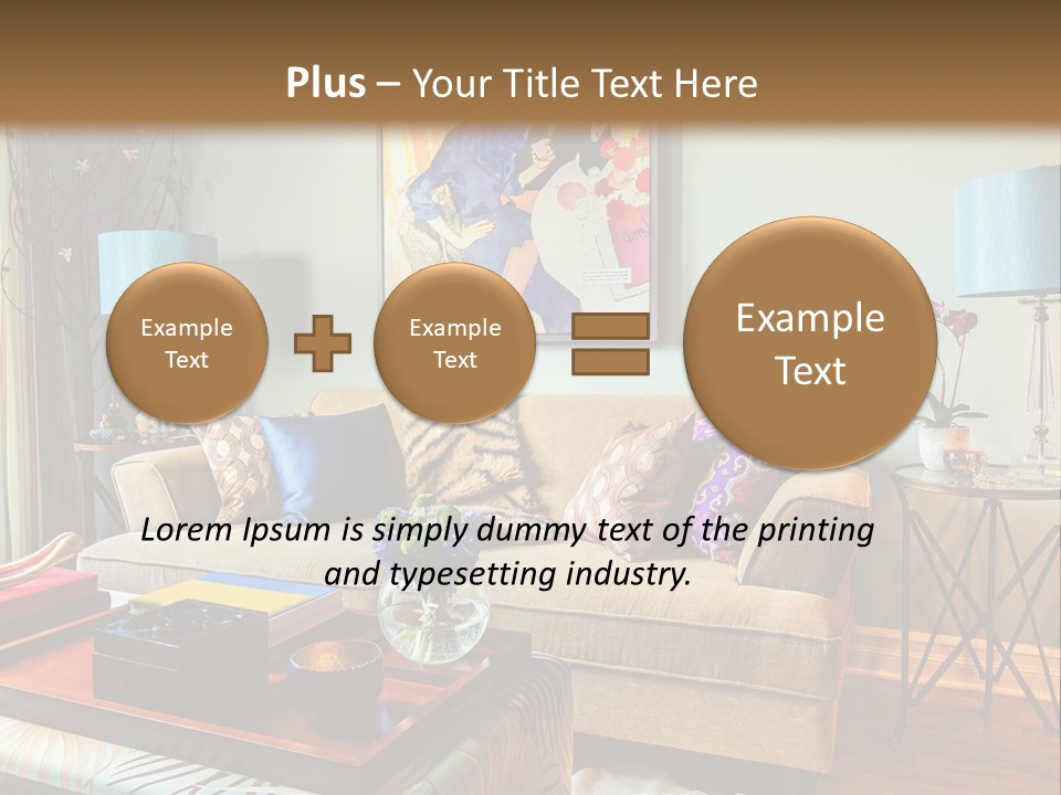 Lifestyle Decoration Furniture PowerPoint Template