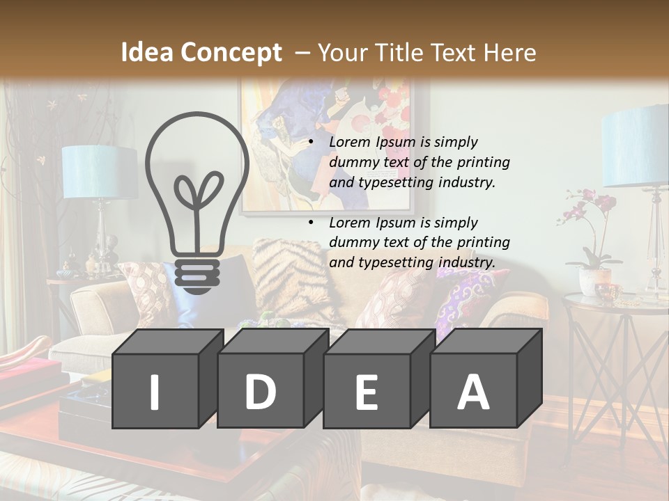 Lifestyle Decoration Furniture PowerPoint Template