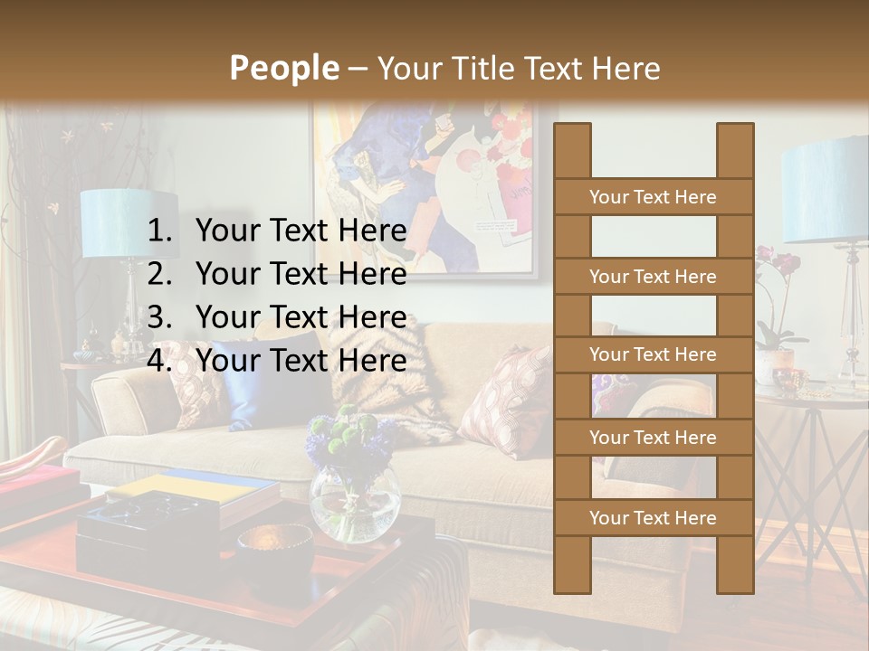 Lifestyle Decoration Furniture PowerPoint Template