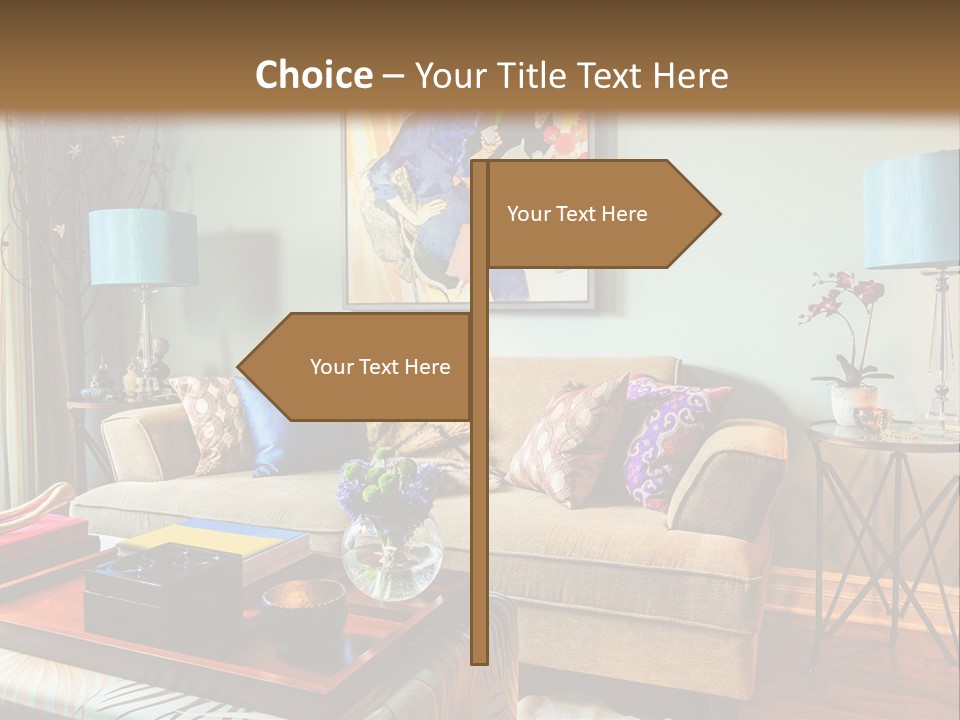Lifestyle Decoration Furniture PowerPoint Template