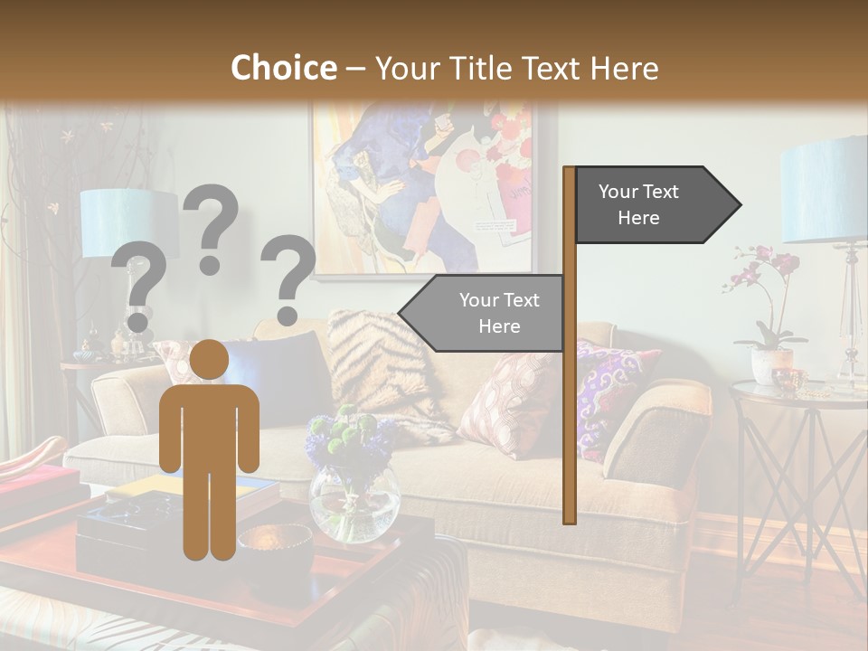 Lifestyle Decoration Furniture PowerPoint Template