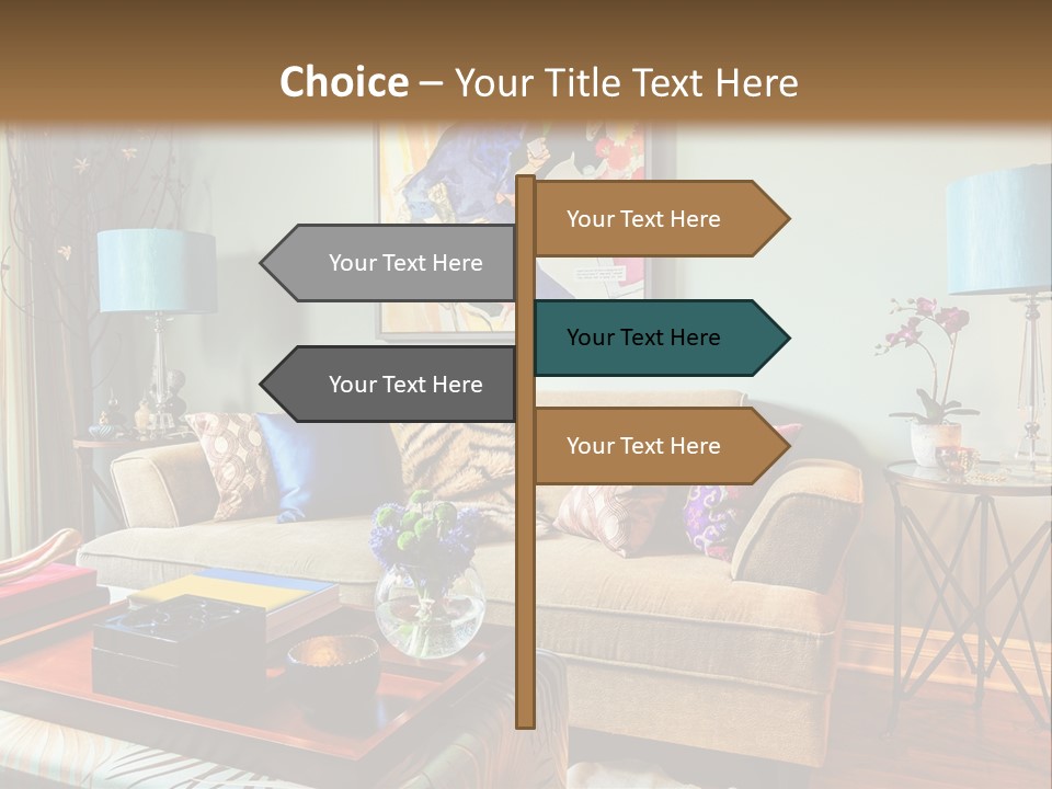 Lifestyle Decoration Furniture PowerPoint Template