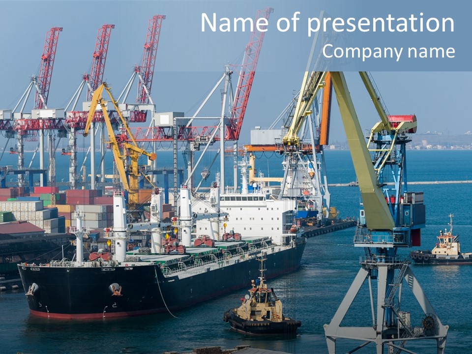 Marine Warehouse Port PowerPoint Template