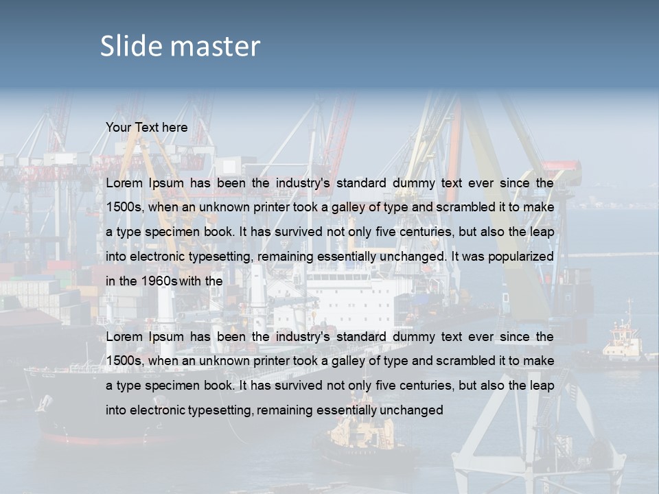 Marine Warehouse Port PowerPoint Template