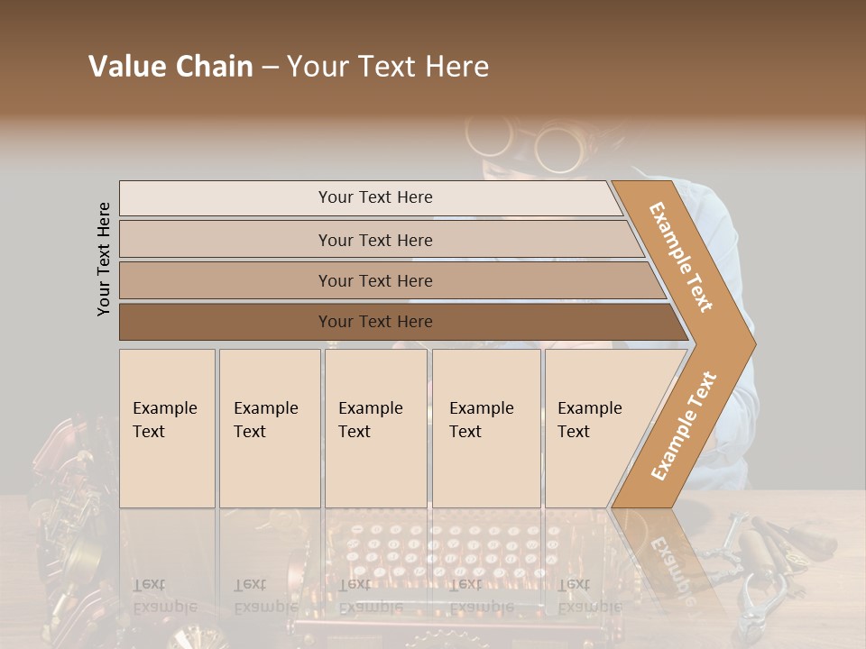 Copper Half Typewriter PowerPoint Template