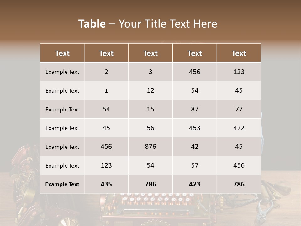 Copper Half Typewriter PowerPoint Template