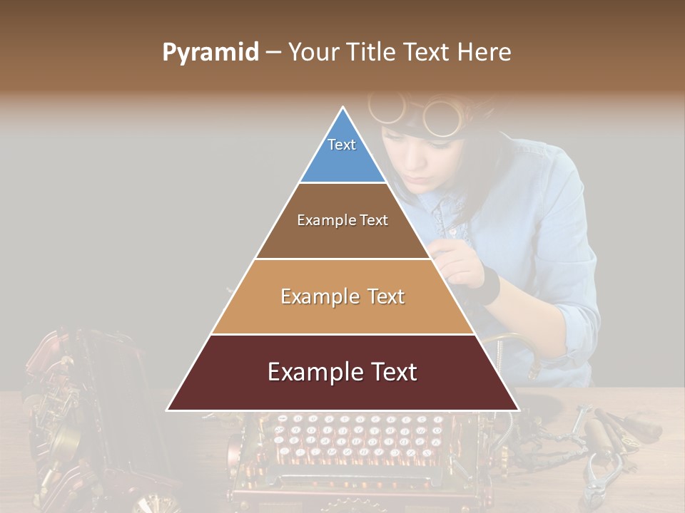 Copper Half Typewriter PowerPoint Template