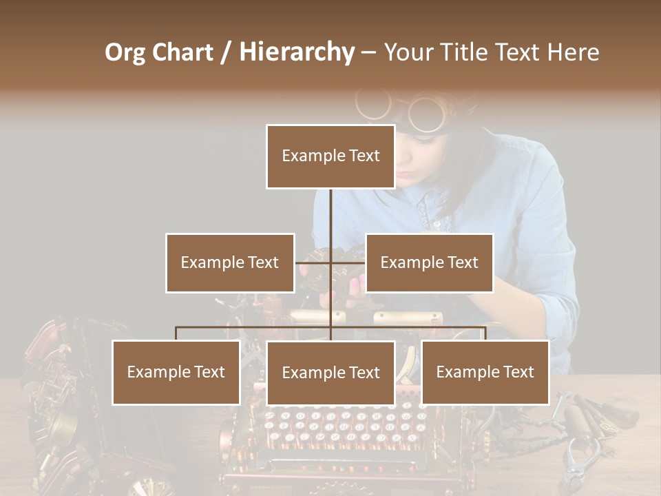 Copper Half Typewriter PowerPoint Template