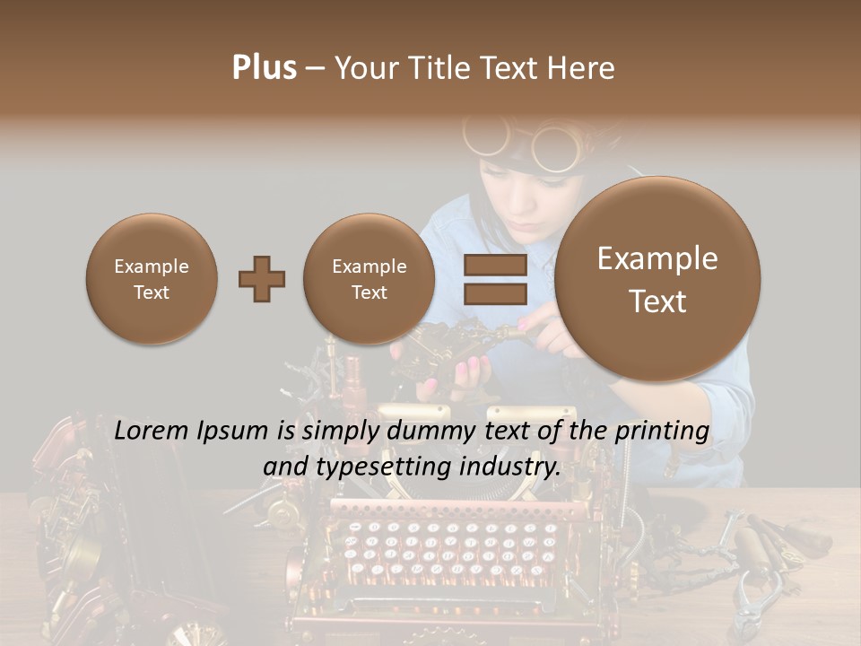 Copper Half Typewriter PowerPoint Template