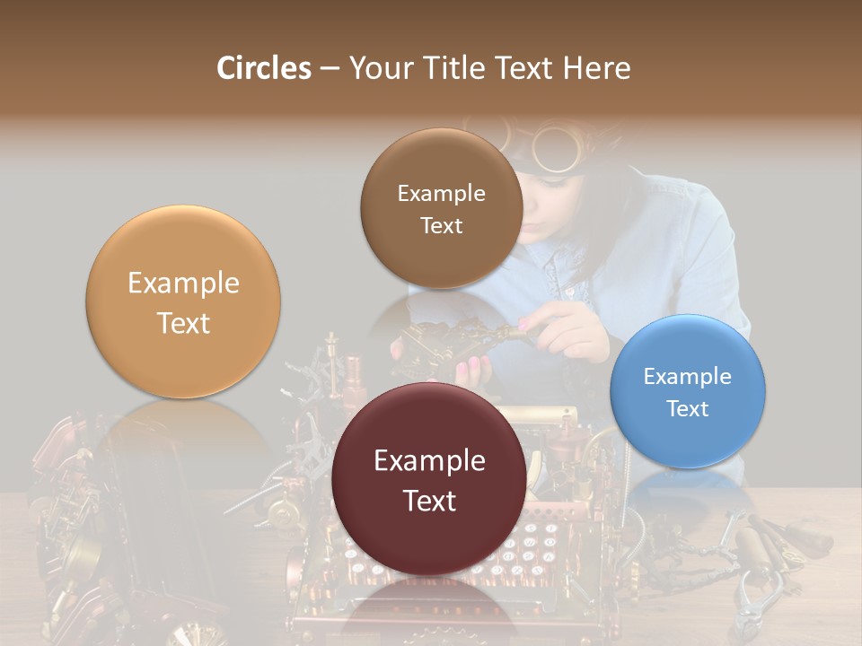 Copper Half Typewriter PowerPoint Template