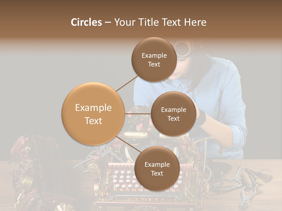 Copper Half Typewriter PowerPoint Template