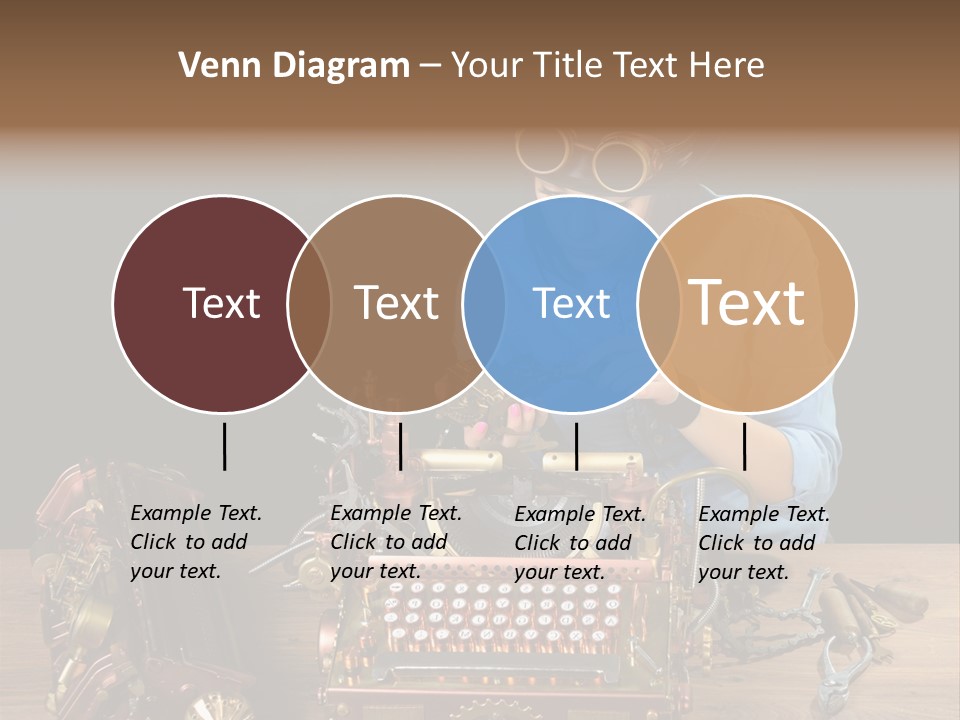 Copper Half Typewriter PowerPoint Template