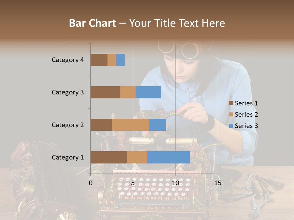 Copper Half Typewriter PowerPoint Template