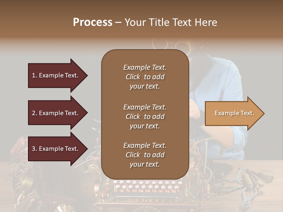 Copper Half Typewriter PowerPoint Template