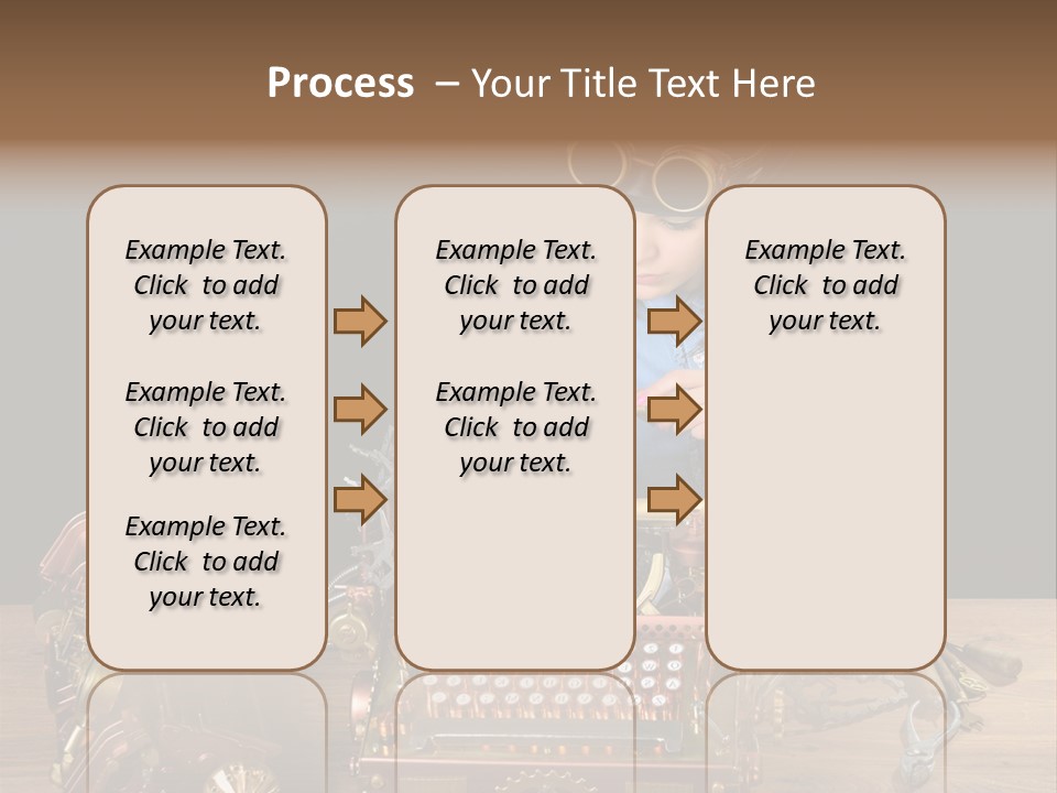 Copper Half Typewriter PowerPoint Template