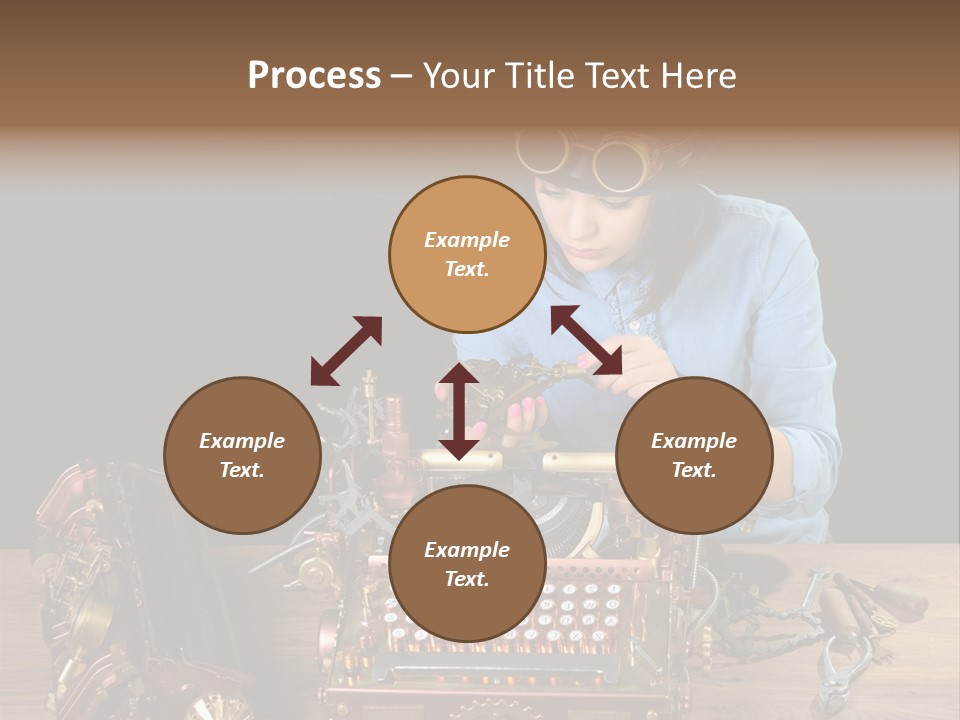 Copper Half Typewriter PowerPoint Template