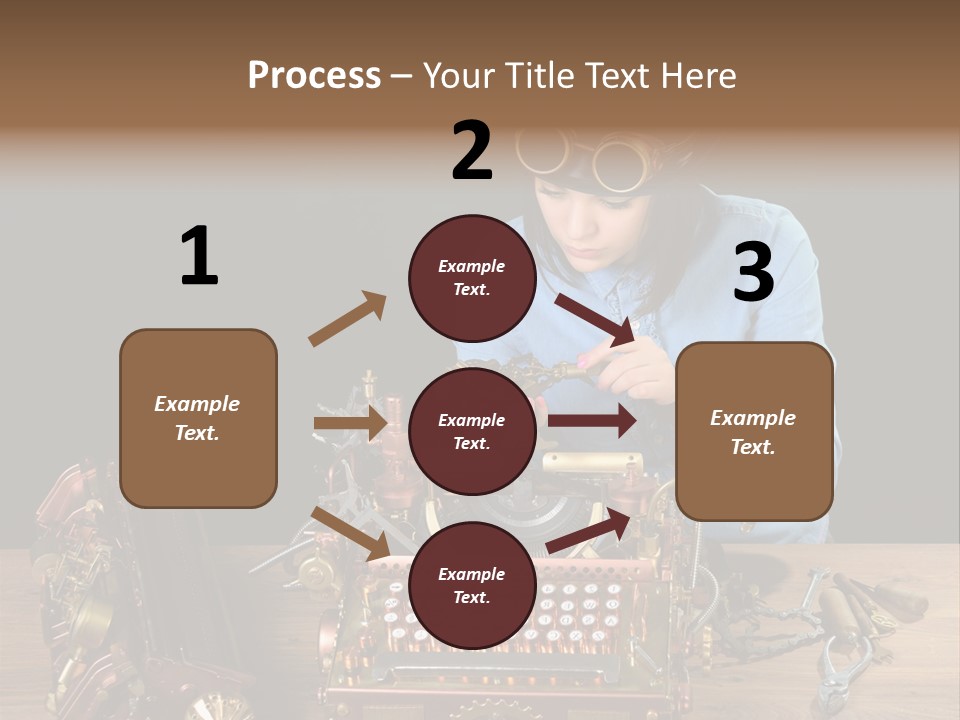 Copper Half Typewriter PowerPoint Template