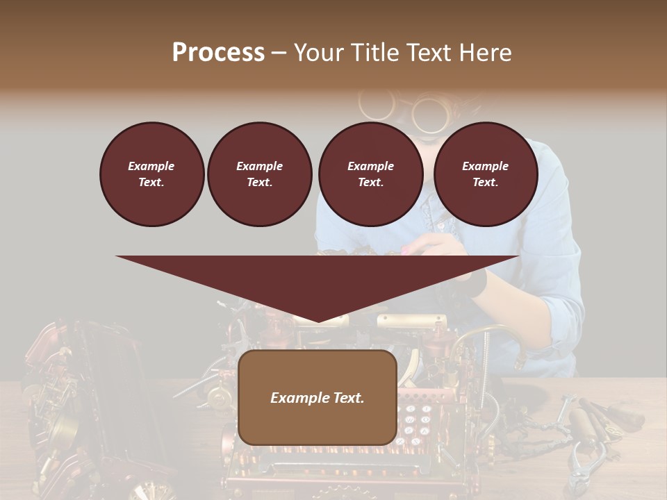 Copper Half Typewriter PowerPoint Template