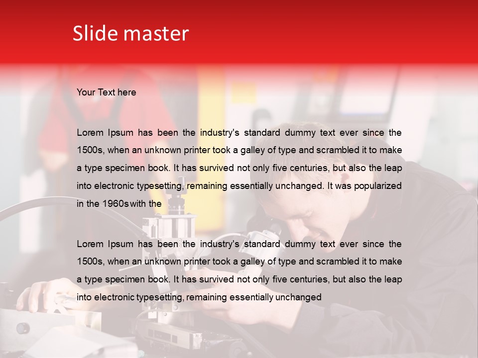 Optical Device Engineering Serviceman PowerPoint Template
