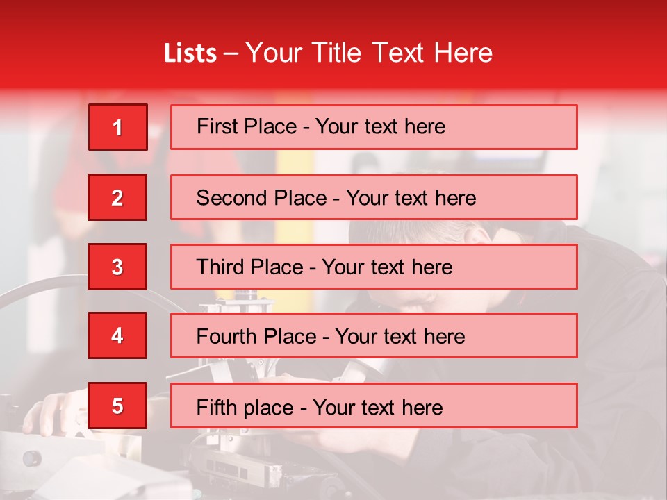 Optical Device Engineering Serviceman PowerPoint Template