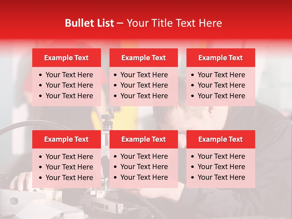 Optical Device Engineering Serviceman PowerPoint Template