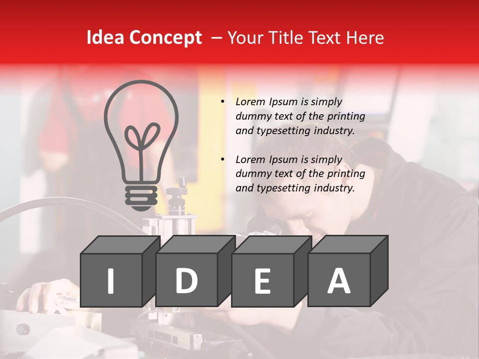 Optical Device Engineering Serviceman PowerPoint Template